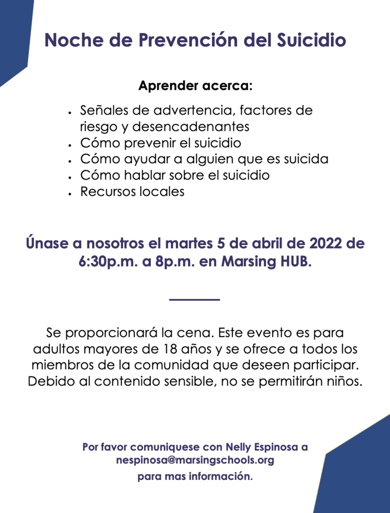 Suicide Prevention Night (Spanish)